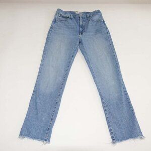Madewell Women's The Perfect Vintage Jeans Size 27 High Rise 28" Inseam Raw Hems